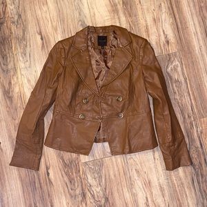 Brown faux leather jacket